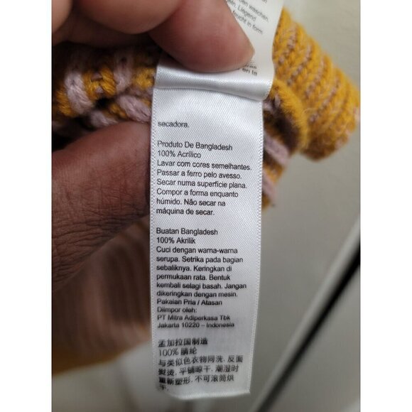 Topshop Mustard Yellow Ribbed Knit Poncho Sweater With Turtleneck Collar - Picture 11 of 11